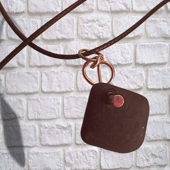 Small Black Lake Superior Stone Cord Necklace - Picture 2 of 3